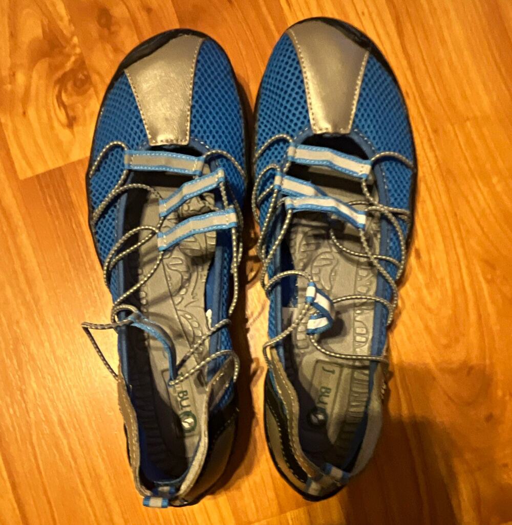 JBU Jambu Bare Feet Designs Women’s Blue/Gray Mesh Leather Water/ Walking Shoes